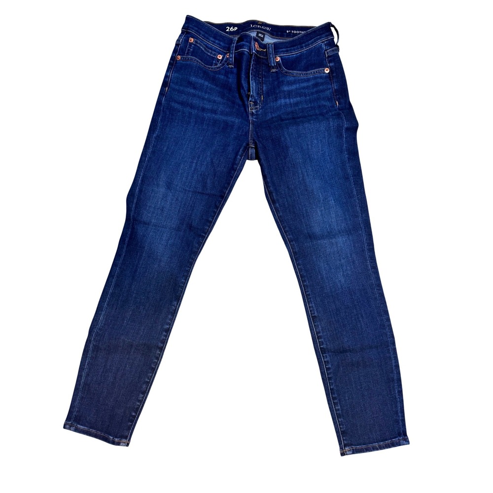 J Crew 9 Toothpick‎ Skinny Jeans Dark Wash Size 26P Petite